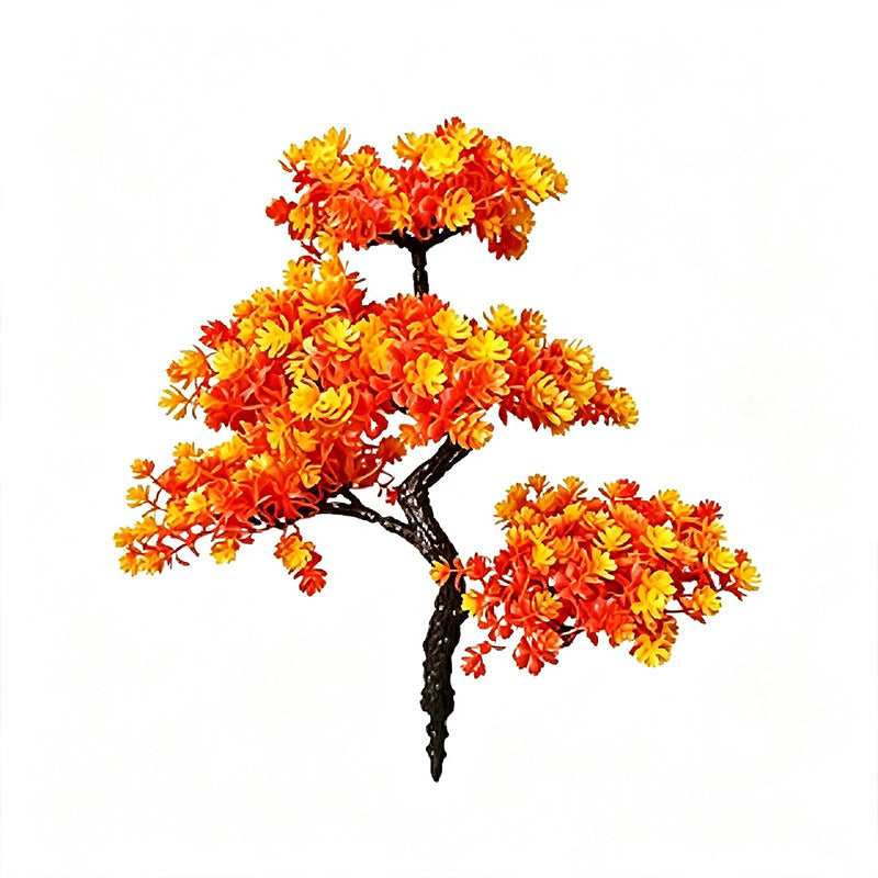 Artificial Maple Leaf Branches, 15" Fall Foliage Stems, Real-Touch Autumn Decor for Vases, Wedding Centerpieces, Home & Tabletop Arrangements