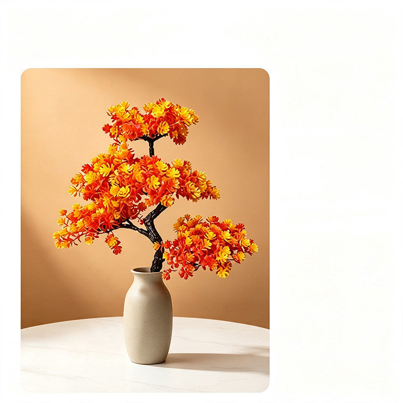 Artificial Maple Leaf Branches, 15" Fall Foliage Stems, Real-Touch Autumn Decor for Vases, Wedding Centerpieces, Home & Tabletop Arrangements