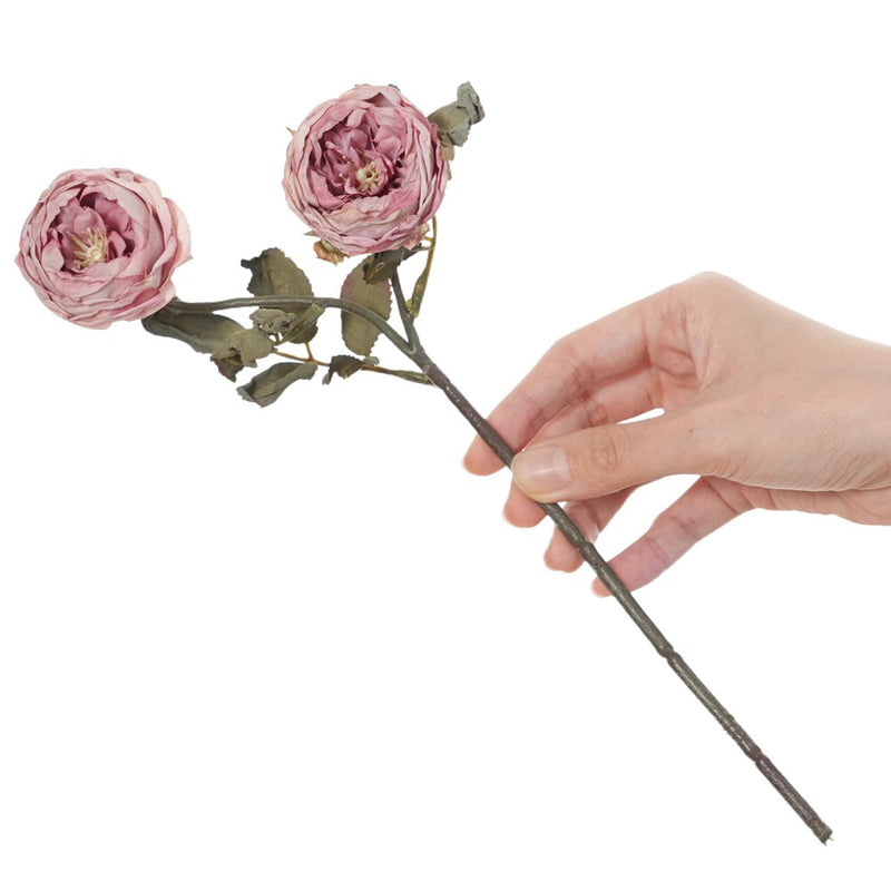Real-Touch Faux Rose Stems, 13" Tall with 2.5" Blooms - Set of 2 Artificial Roses for Vase Arrangements, Wedding Centerpieces, Home & Office Decor