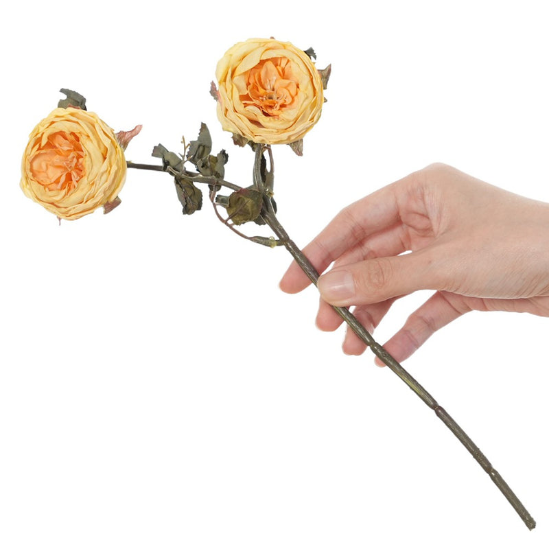 Real-Touch Faux Rose Stems, 13" Tall with 2.5" Blooms - Set of 2 Artificial Roses for Vase Arrangements, Wedding Centerpieces, Home & Office Decor
