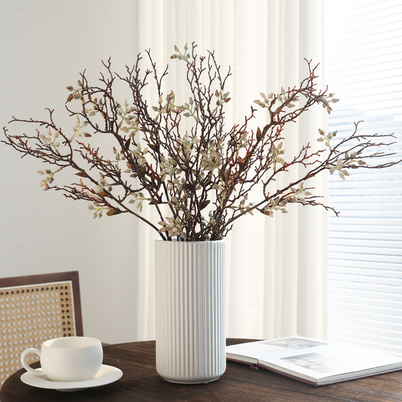 28" Realistic Dried Berry Branches, Faux Autumn Wild Fruit Stems for Vase Arrangements, Wedding Centerpieces, Rustic Home Decor