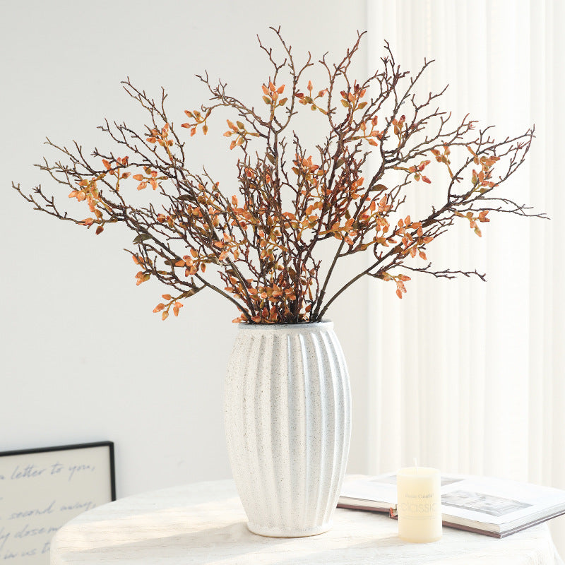 28" Realistic Dried Berry Branches, Faux Autumn Wild Fruit Stems for Vase Arrangements, Wedding Centerpieces, Rustic Home Decor