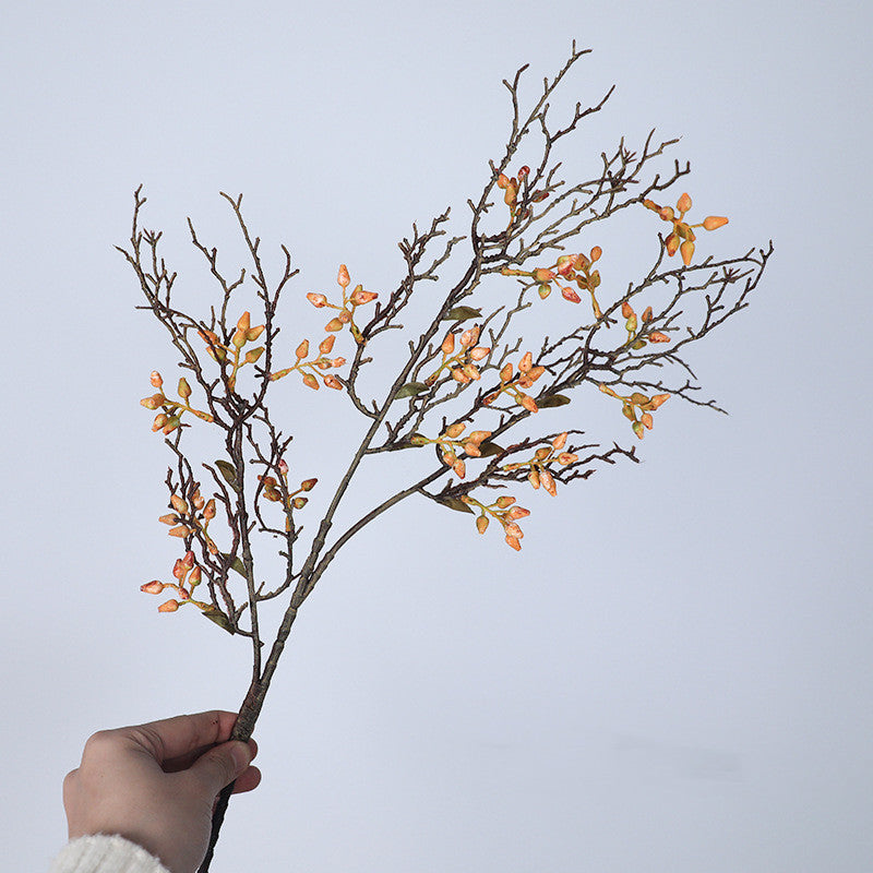 28" Realistic Dried Berry Branches, Faux Autumn Wild Fruit Stems for Vase Arrangements, Wedding Centerpieces, Rustic Home Decor