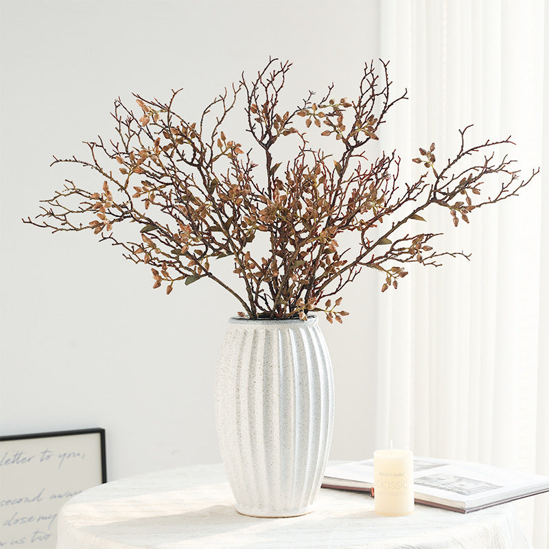 28" Realistic Dried Berry Branches, Faux Autumn Wild Fruit Stems for Vase Arrangements, Wedding Centerpieces, Rustic Home Decor