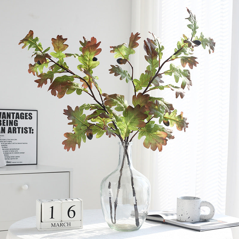 38" Realistic Faux Oak Leaf Branches, Artificial Greenery Stems for Vase Arrangements, Wedding Decor, Fall Home Decor, Bulk Wholesale