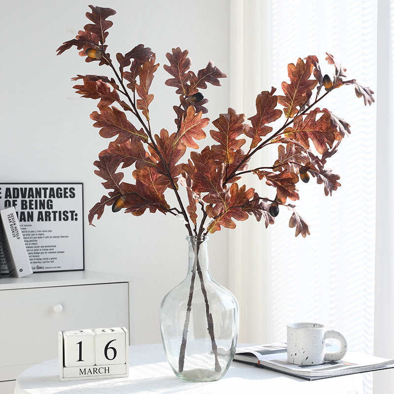 38" Realistic Faux Oak Leaf Branches, Artificial Greenery Stems for Vase Arrangements, Wedding Decor, Fall Home Decor, Bulk Wholesale