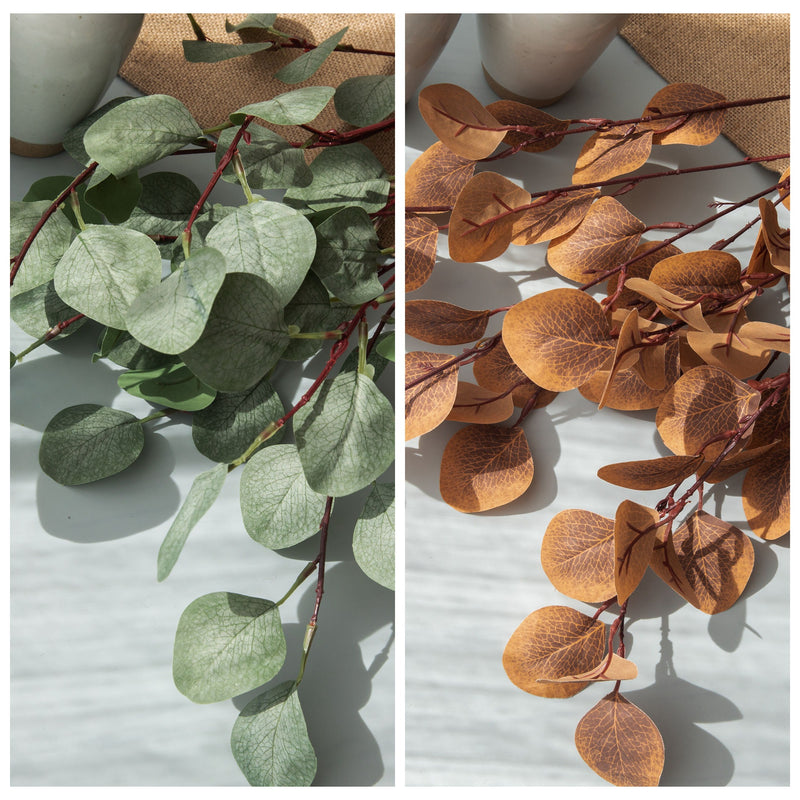 Eucalyptus Stems, 35" Real-Touch Artificial Greenery for Vases, Wedding Decor, Home & Event Styling, Bulk Discounts Available