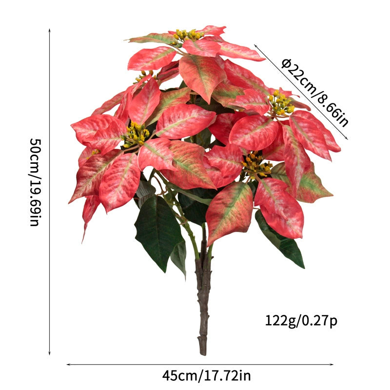 Realistic Christmas Faux Flower Arrangement, 20" Tall, Outdoor Holiday Decor, Thanksgiving, Winter Wonderland, Party Centerpiece, Vase Stems