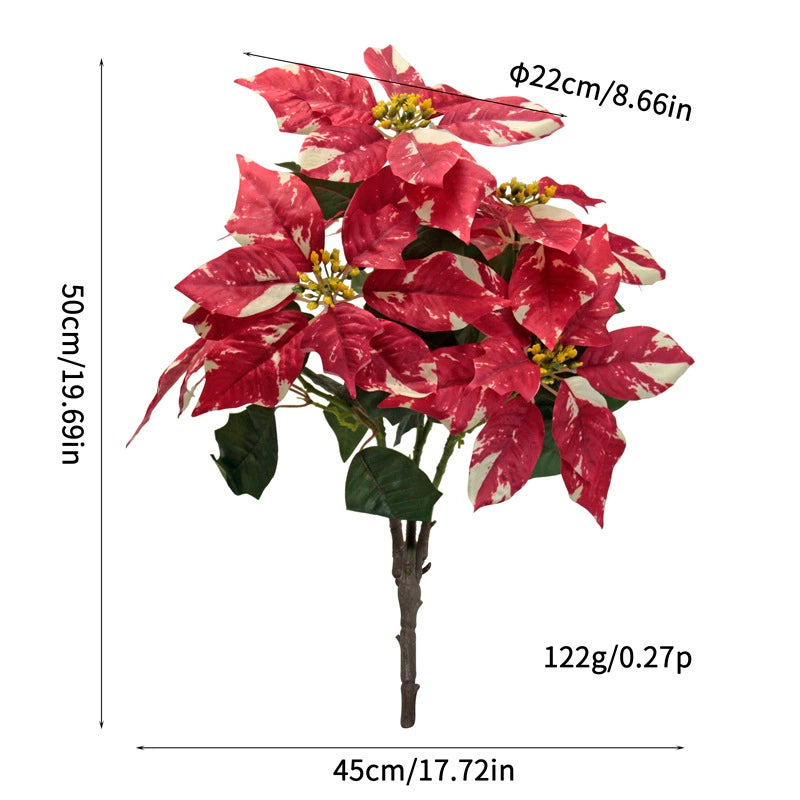 Realistic Christmas Faux Flower Arrangement, 20" Tall, Outdoor Holiday Decor, Thanksgiving, Winter Wonderland, Party Centerpiece, Vase Stems