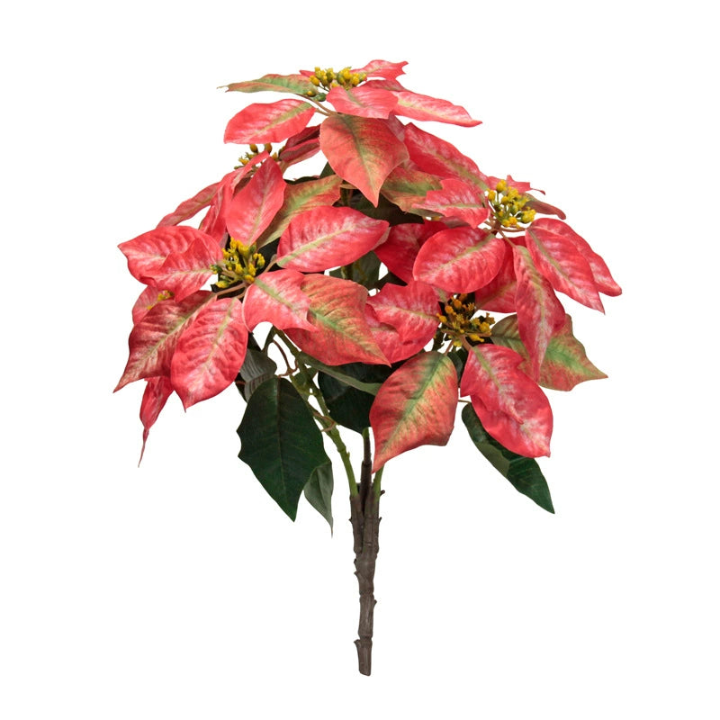 Realistic Christmas Faux Flower Arrangement, 20" Tall, Outdoor Holiday Decor, Thanksgiving, Winter Wonderland, Party Centerpiece, Vase Stems