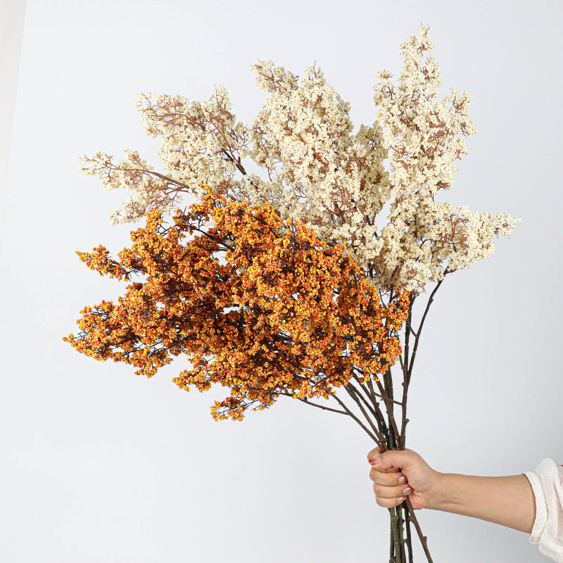 35" Realistic Artificial Foam Lucky Berry Stems, Lifelike Greenery Bouquet for Home Decor, Wedding Centerpieces, Vase Arrangements
