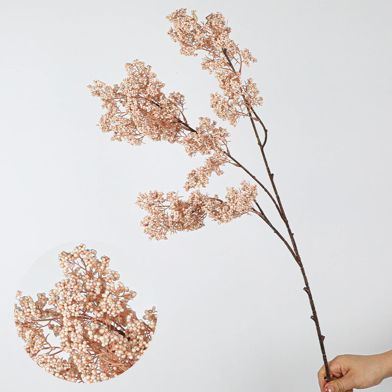35" Realistic Artificial Foam Lucky Berry Stems, Lifelike Greenery Bouquet for Home Decor, Wedding Centerpieces, Vase Arrangements