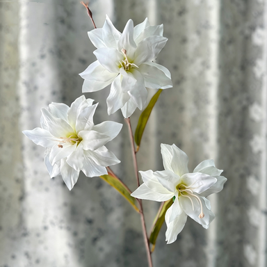 Artificial Lilies,  33" Tall, White Silk Flowers for Wedding Decor, Home Arrangements, Events, Bulk Discounts Available