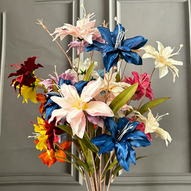 Artificial Lilies,  33" Tall, White Silk Flowers for Wedding Decor, Home Arrangements, Events, Bulk Discounts Available