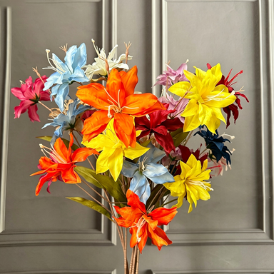 Artificial Lilies,  33" Tall, White Silk Flowers for Wedding Decor, Home Arrangements, Events, Bulk Discounts Available