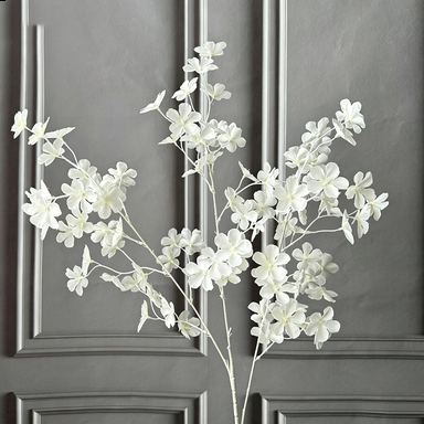 Real-Touch Apple Blossom Stems, 43" Tall, Pink Faux Flowers for Vase Arrangements, Wedding Decor, Home Styling