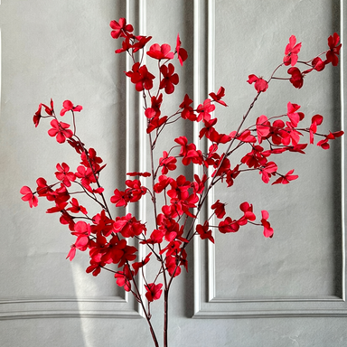 Real-Touch Apple Blossom Stems, 43" Tall, Pink Faux Flowers for Vase Arrangements, Wedding Decor, Home Styling