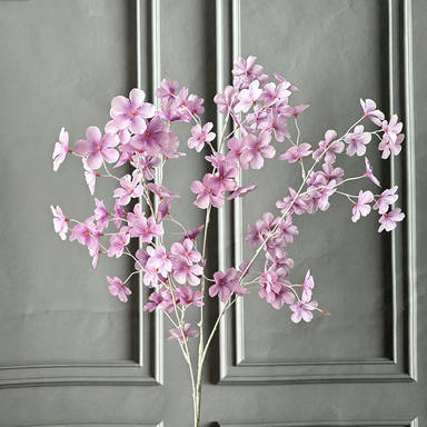 Real-Touch Apple Blossom Stems, 43" Tall, Pink Faux Flowers for Vase Arrangements, Wedding Decor, Home Styling