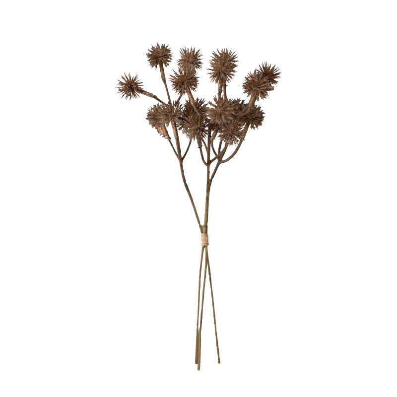 Autumn Chestnut Burr Stems, 11" Realistic Faux Fall Branches, Rustic Home Decor, Wedding Centerpieces, Bulk Wholesale Florist Supplies