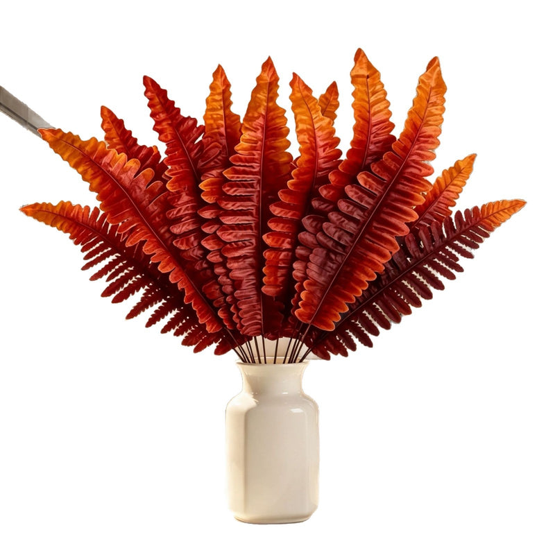 Persian Fern Faux Leaves, 20-Pack – 17" Realistic Plastic Fronds for Vase Arrangements, Wedding Centerpieces, Home & Office Decor