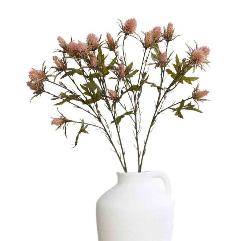 Eryngium Artificial Flowers, 27" Real-Touch Faux Sea Holly Stems, Set of 2 - Rustic Home Decor, Wedding Centerpieces, DIY Floral Arrangements