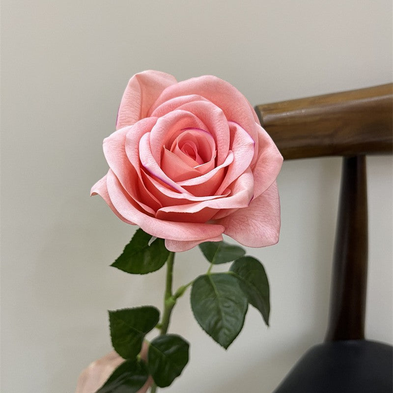 Real-Touch Faux Carolina Rose, 26" Stem, 4" Bloom, Perfect for Vase Arrangements, Wedding Bouquets, and Home Decor