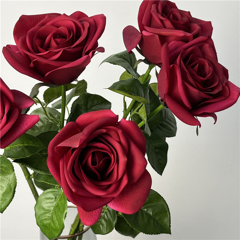 Real-Touch Faux Carolina Rose, 26" Stem, 4" Bloom, Perfect for Vase Arrangements, Wedding Bouquets, and Home Decor