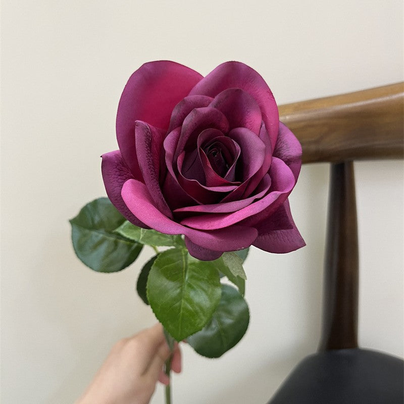 Real-Touch Faux Carolina Rose, 26" Stem, 4" Bloom, Perfect for Vase Arrangements, Wedding Bouquets, and Home Decor