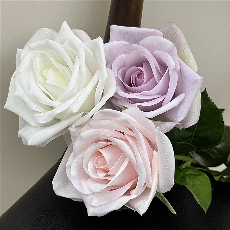Real-Touch Faux Carolina Rose, 26" Stem, 4" Bloom, Perfect for Vase Arrangements, Wedding Bouquets, and Home Decor