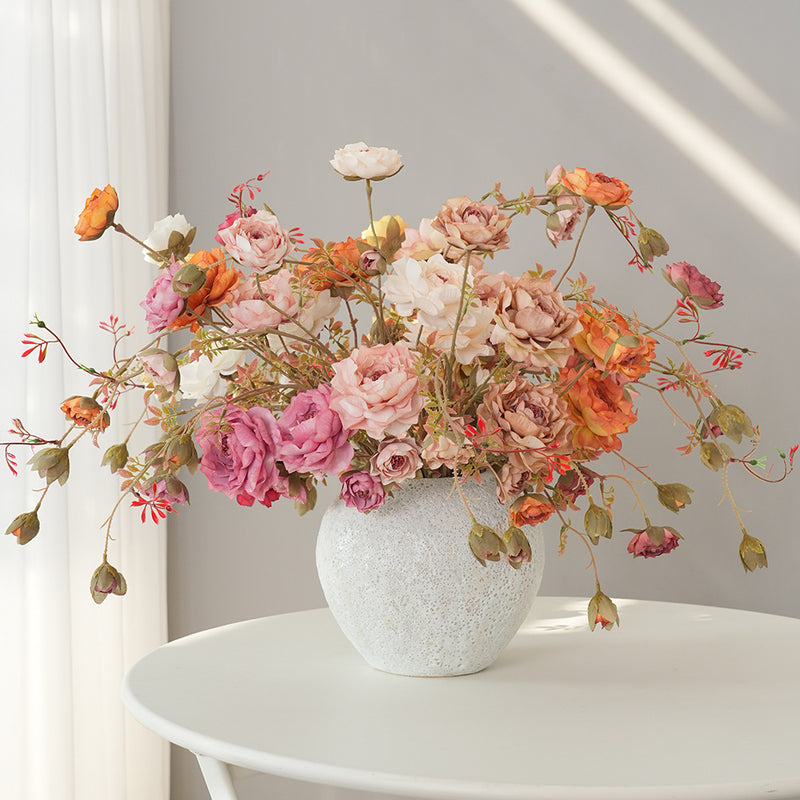 Luxury Silk Lotus Flower Bouquet, 30" Tall, Realistic Faux Floral Arrangement for Home Decor, Weddings, Events, and Vase Displays