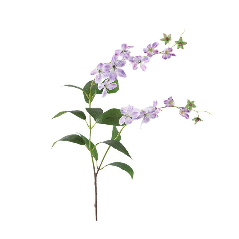 Artificial Crabapple Blossom Stem, 39" Tall, Real-Touch Plastic, 16 Blooms, Perfect for Wedding Decor, Home Arrangements, and Vase Displays