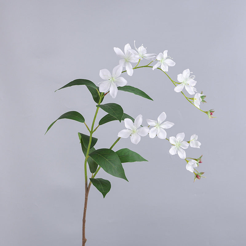 Artificial Crabapple Blossom Stem, 39" Tall, Real-Touch Plastic, 16 Blooms, Perfect for Wedding Decor, Home Arrangements, and Vase Displays