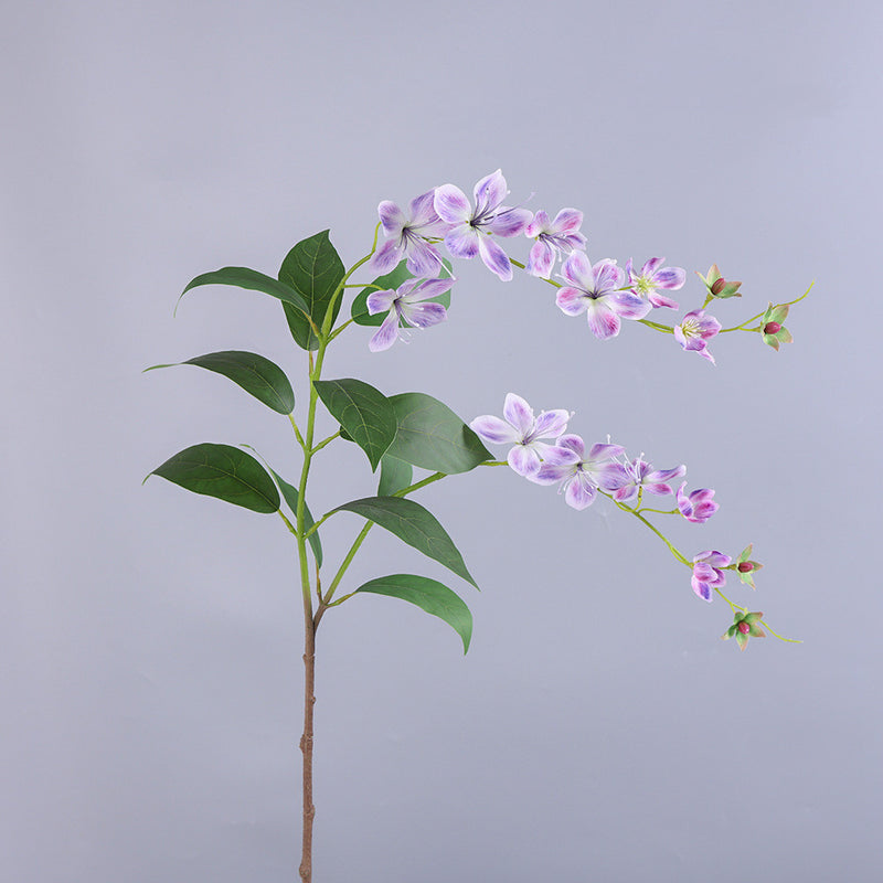 Artificial Crabapple Blossom Stem, 39" Tall, Real-Touch Plastic, 16 Blooms, Perfect for Wedding Decor, Home Arrangements, and Vase Displays