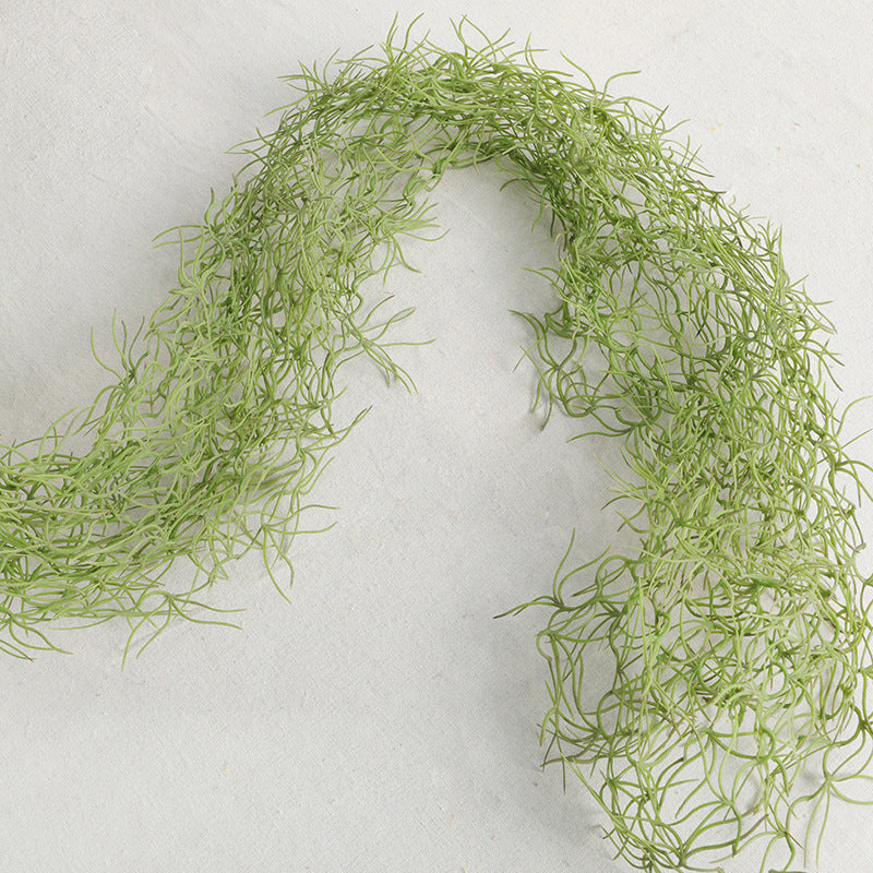 Realistic Hanging Air Plant Vine, 51" Long, Faux Tillandsia for Home Decor, Wedding Arrangements, and Indoor Wall Accents