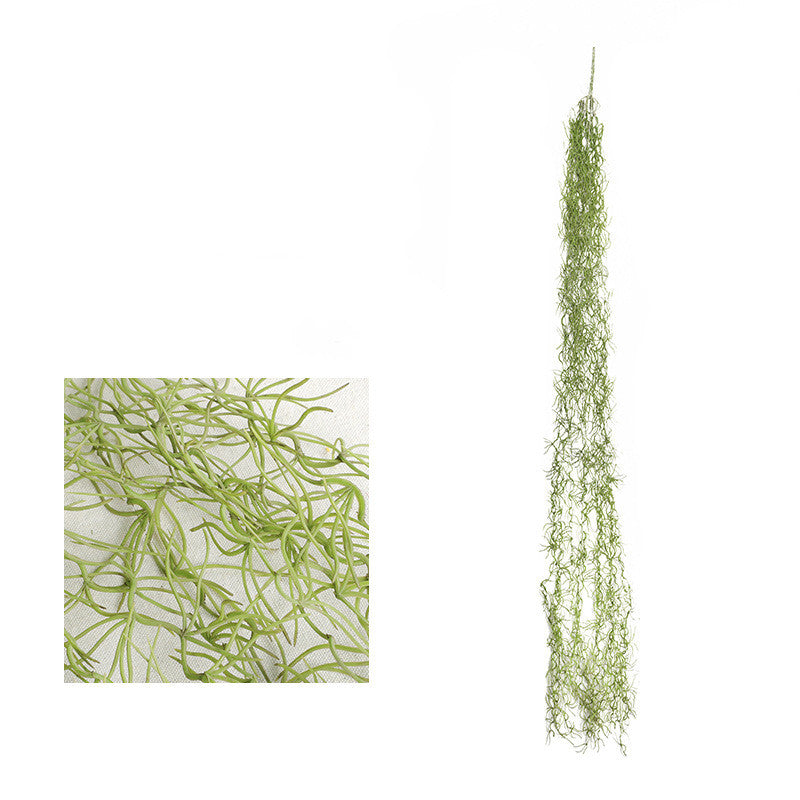 Realistic Hanging Air Plant Vine, 51" Long, Faux Tillandsia for Home Decor, Wedding Arrangements, and Indoor Wall Accents
