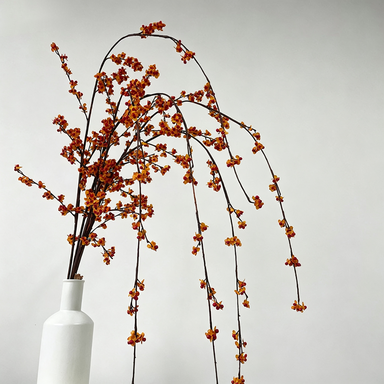 70" Realistic Faux Celastrus Vine, Retro Fall Foliage, Perfect for Home Decor, Weddings, and Commercial Spaces