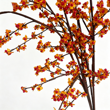 70" Realistic Faux Celastrus Vine, Retro Fall Foliage, Perfect for Home Decor, Weddings, and Commercial Spaces