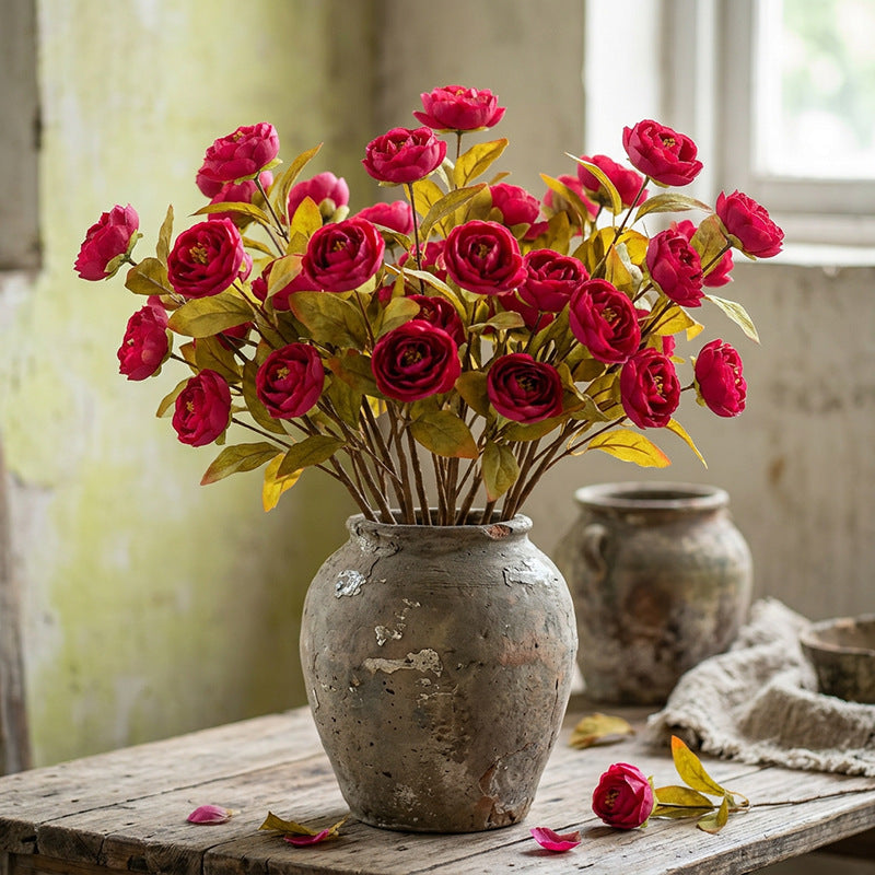 Real-Touch Silk Rose Stems, 24", Elegant Home Decor, Wedding Arrangements, Vase Fillers, Bulk Discounts Available