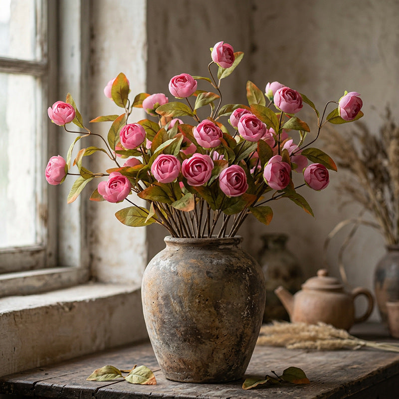 Real-Touch Silk Rose Stems, 24", Elegant Home Decor, Wedding Arrangements, Vase Fillers, Bulk Discounts Available