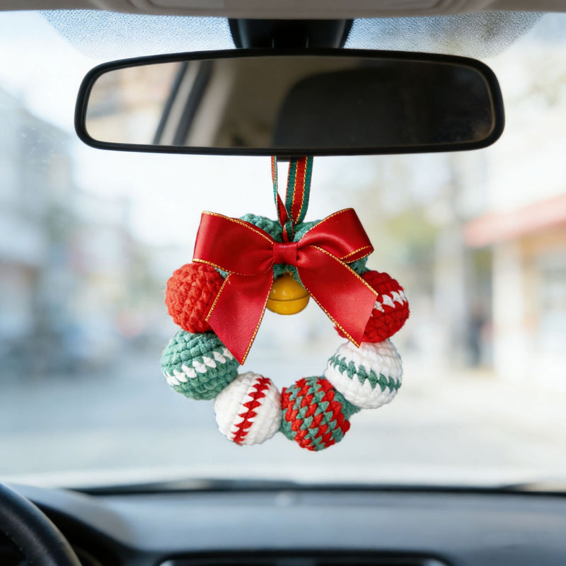 4" Handmade Wool Pomander Christmas Ornament - Holiday Balls (1" Each) for Tree, Gift Wrapping, Car Mirror & DIY Decor