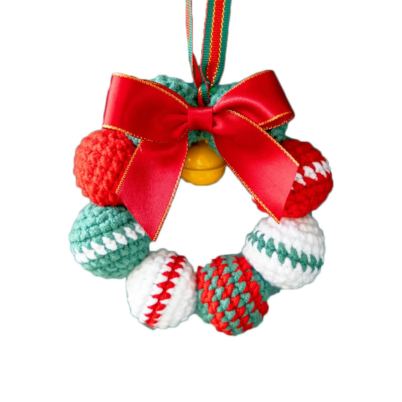 4" Handmade Wool Pomander Christmas Ornament - Holiday Balls (1" Each) for Tree, Gift Wrapping, Car Mirror & DIY Decor