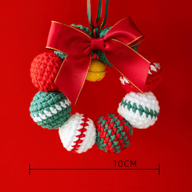 4" Handmade Wool Pomander Christmas Ornament - Holiday Balls (1" Each) for Tree, Gift Wrapping, Car Mirror & DIY Decor
