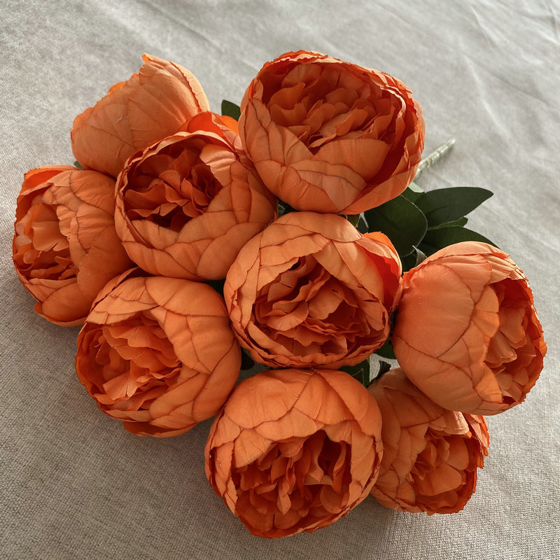 Peony Stems, Set of 10 Artificial Peony Flowers, 19" Tall with 3" Blooms, Modern Home Decor, Wedding Centerpieces, DIY Floral Arrangements