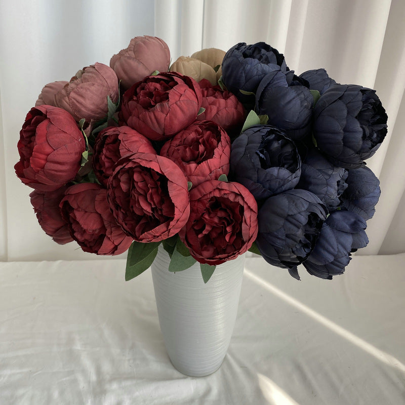 Peony Stems, Set of 10 Artificial Peony Flowers, 19" Tall with 3" Blooms, Modern Home Decor, Wedding Centerpieces, DIY Floral Arrangements