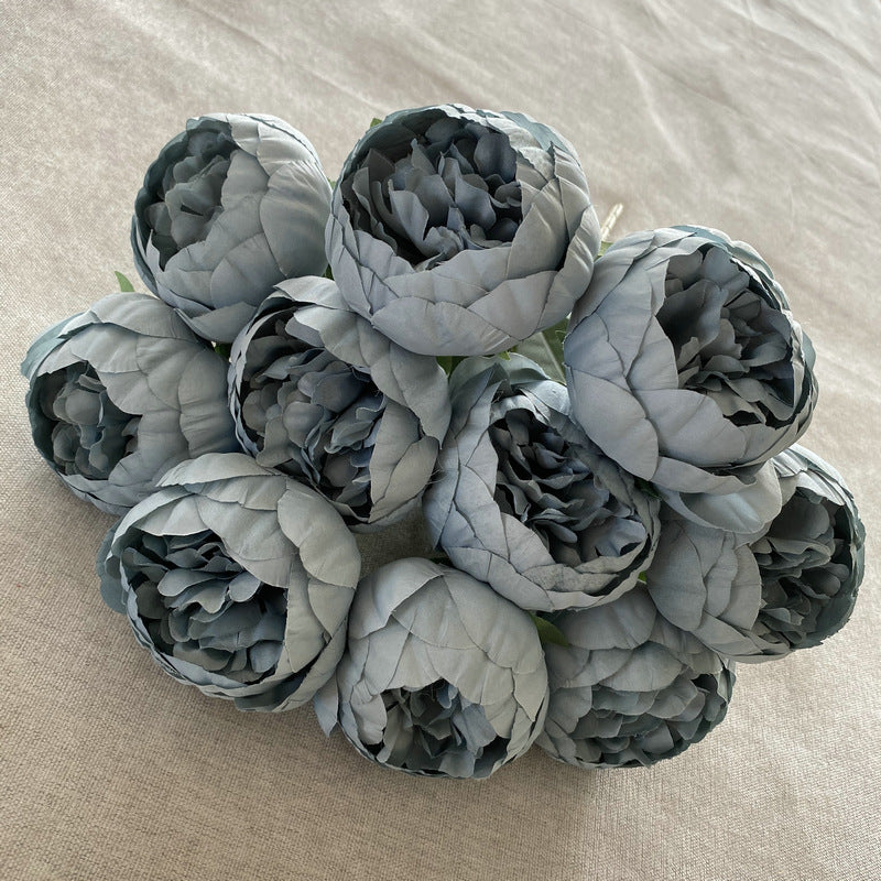 Peony Stems, Set of 10 Artificial Peony Flowers, 19" Tall with 3" Blooms, Modern Home Decor, Wedding Centerpieces, DIY Floral Arrangements