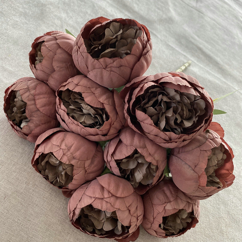 Peony Stems, Set of 10 Artificial Peony Flowers, 19" Tall with 3" Blooms, Modern Home Decor, Wedding Centerpieces, DIY Floral Arrangements