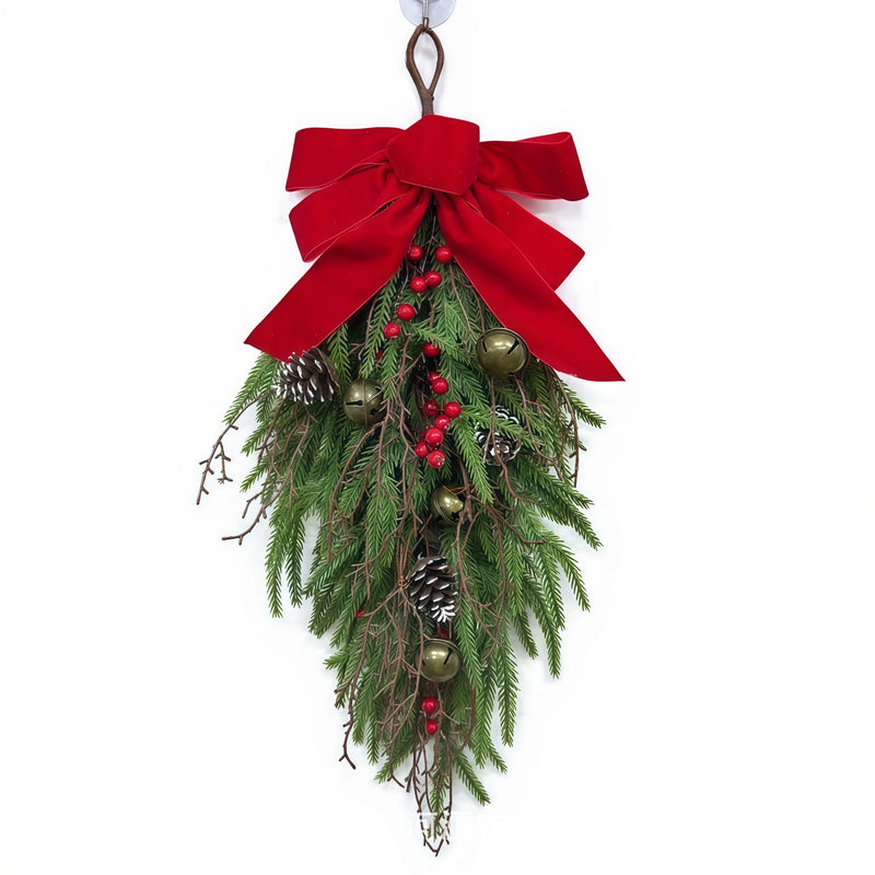 Realistic Artificial Pinecone & Berry Wreath, Soft-Touch Material, Holiday Decor, Christmas, Winter Wedding, Home Decor
