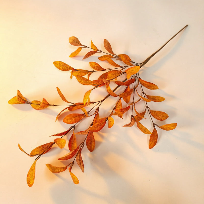 28" Realistic Silk Olive Branch with Fall Leaves - Faux Floral Stems for Wedding Centerpieces, Home Decor, Seasonal Arrangements