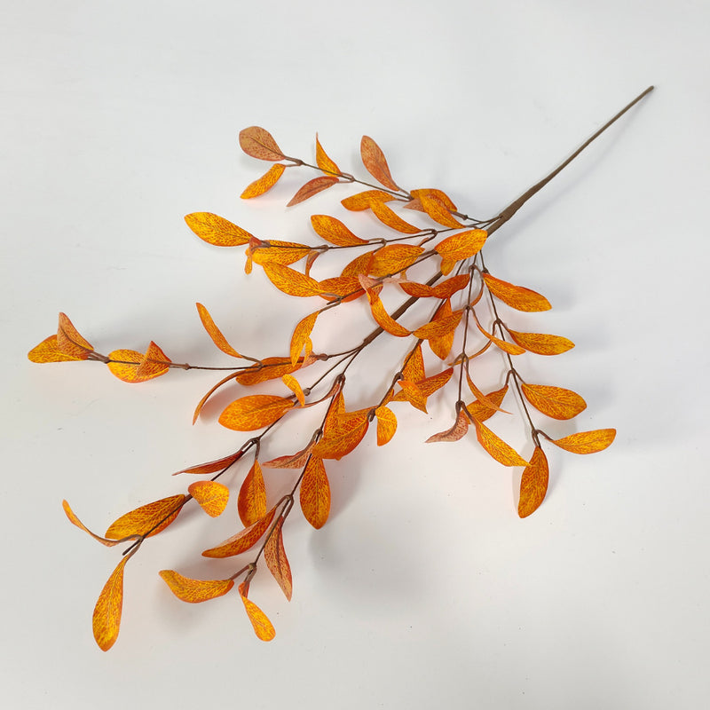 28" Realistic Silk Olive Branch with Fall Leaves - Faux Floral Stems for Wedding Centerpieces, Home Decor, Seasonal Arrangements