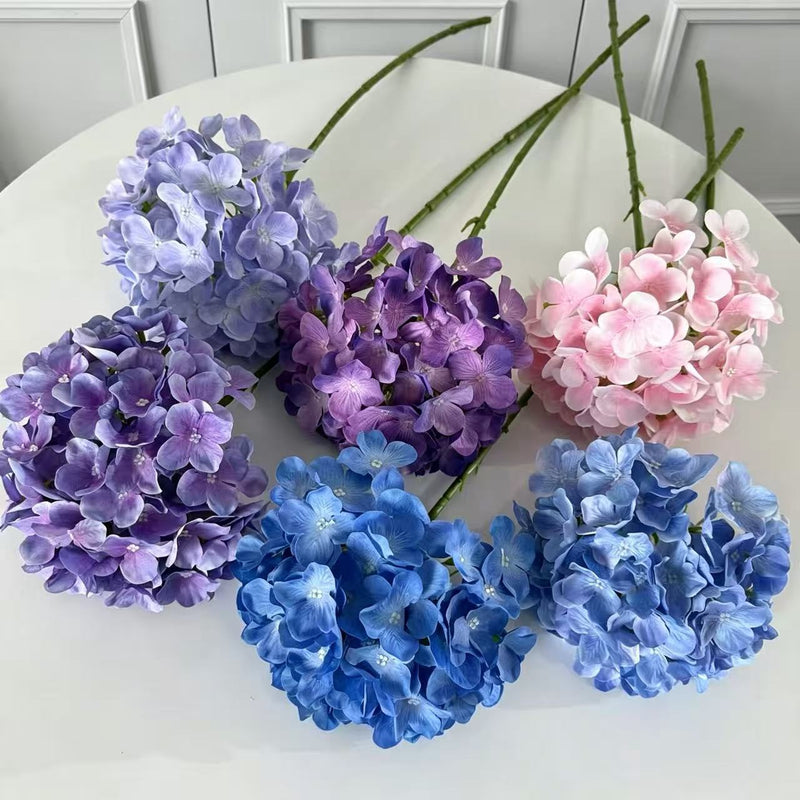 Hydrangea Artificial Flower, 26"  Perfect for Weddings, Home Decor, Vase Arrangements